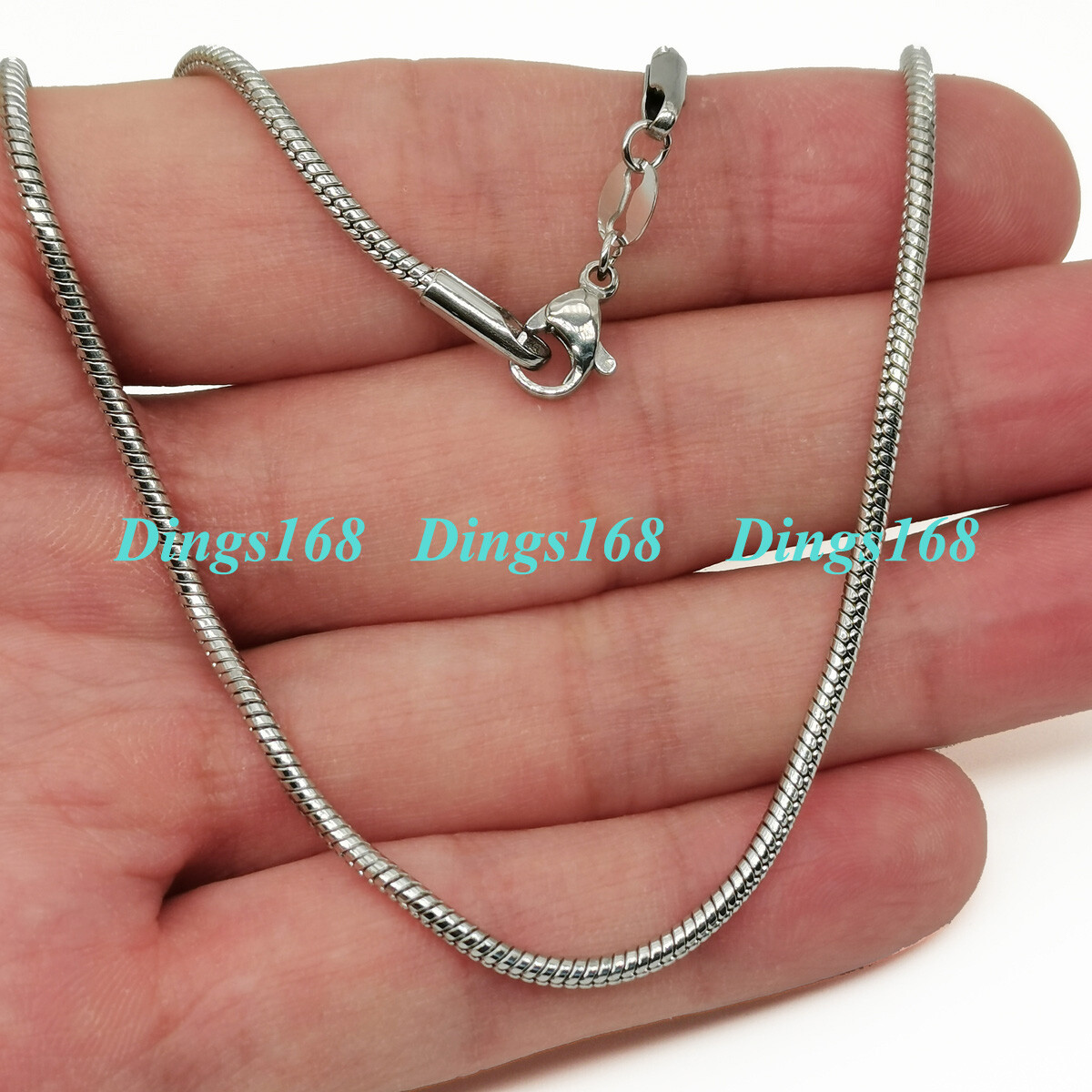 Real 925 Sterling Silver Tarnish/Nickel-Free 1.2mm 36 inch Snake Chain Necklace