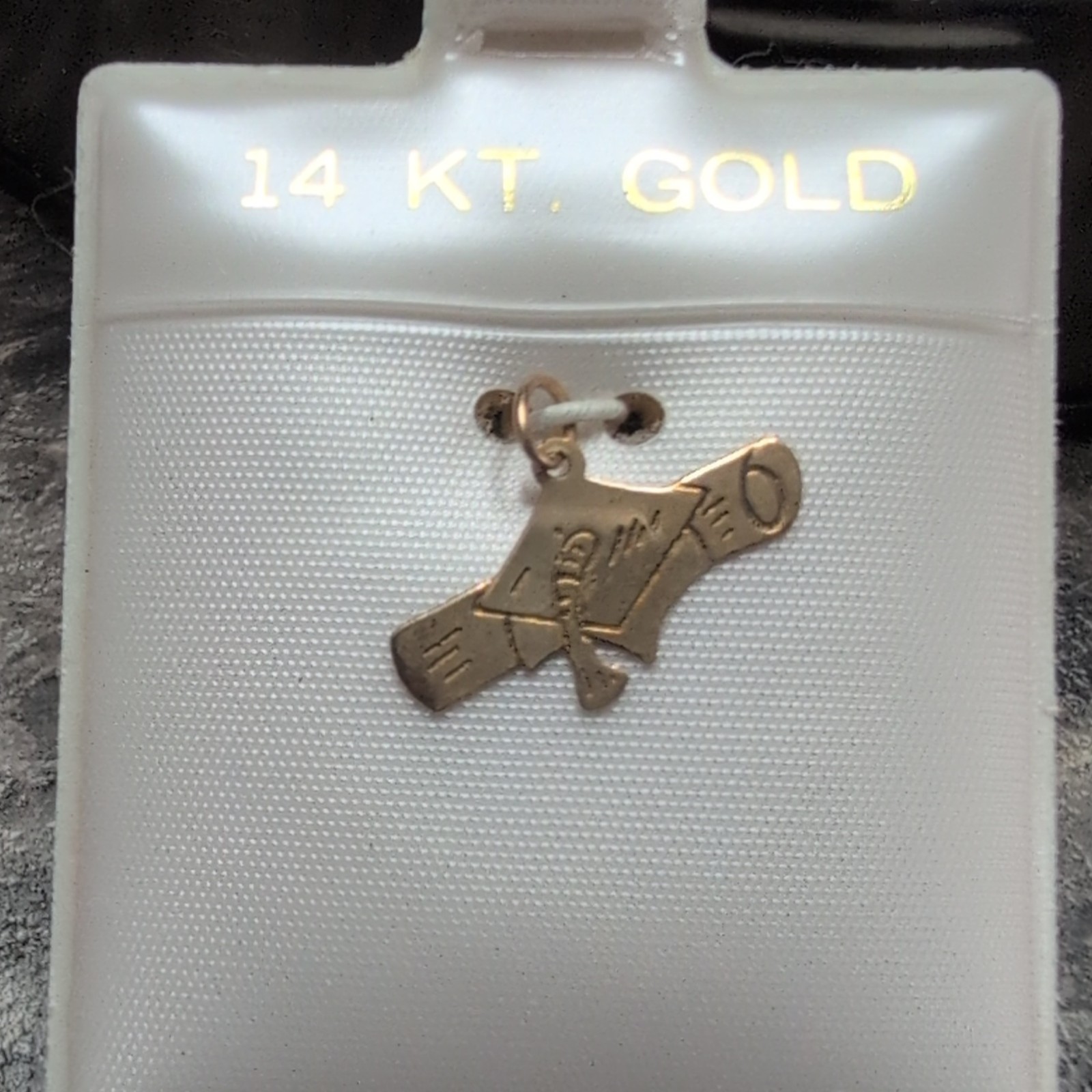 14k Yellow Gold Engraved Graduation Diploma Scroll Charm Pendant