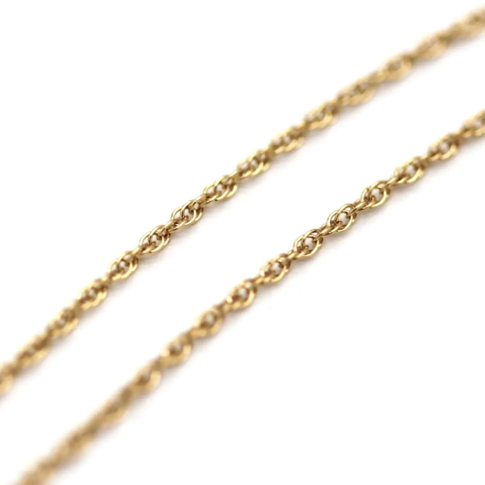 14k Yellow Gold Double Oval Link Chain Necklace 18.5 inches