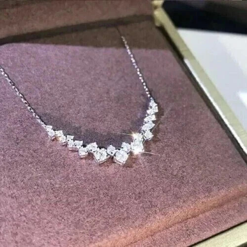 2.00Ct Round Cut Lab Created Diamond Women’s Pendant 14K White Gold Plated