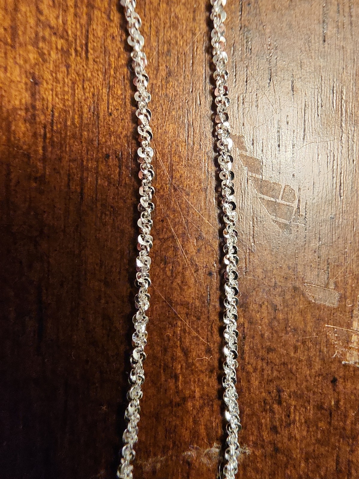 16″ Twisted Rock Solid 925 Sterling Silver Necklace Beautiful 1mm