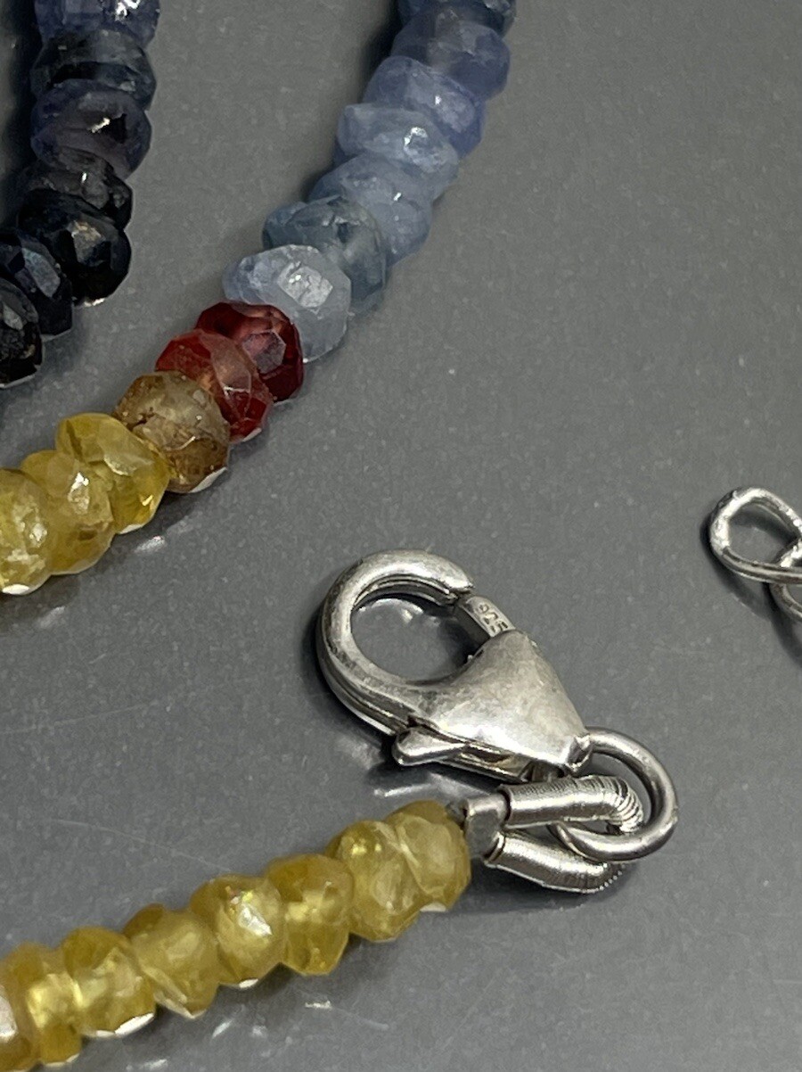 A Women’s Necklace Multicolor Assorted Gemstone Beaded 17.75-19.75”