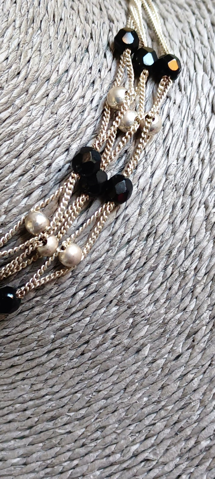 925 Sterling Silver Ball Chain Necklace Multi Strand Italy St Jacques Designer