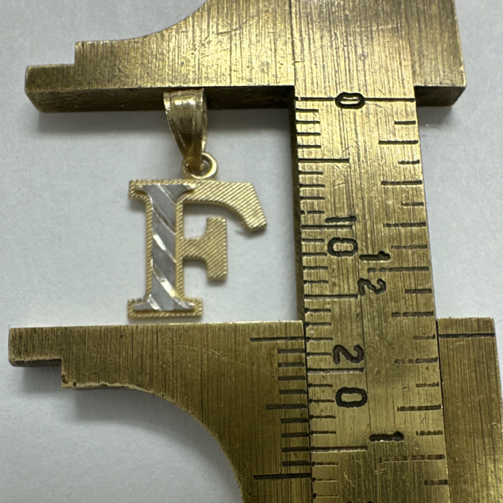 Yellow Gold 14k Letter F Pendant Alphabet Theme No Stone Jewelry Charm