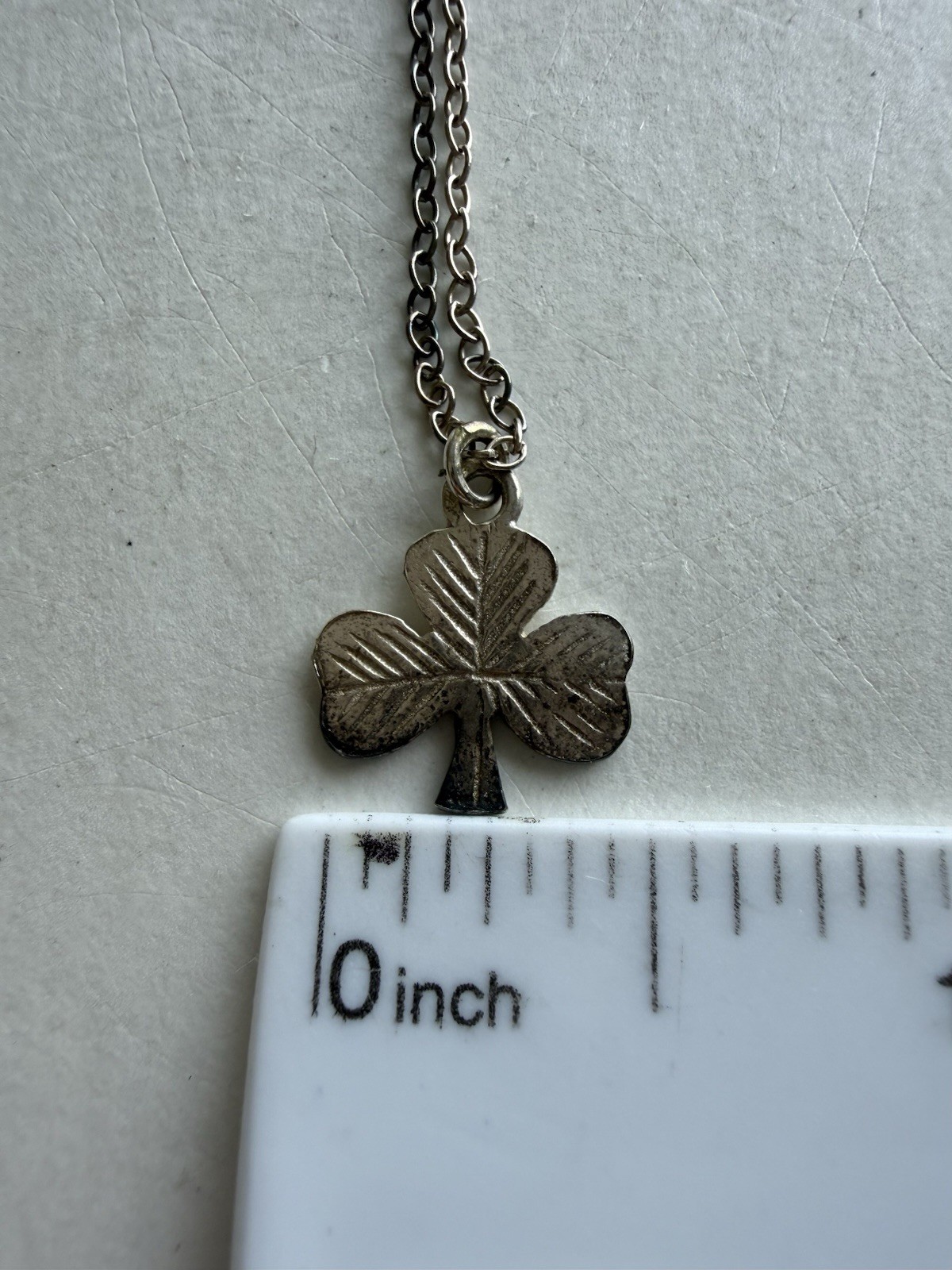 Vintage Irish Sterling Silver Shamrock Pendant Necklace J.O’N Eire 925