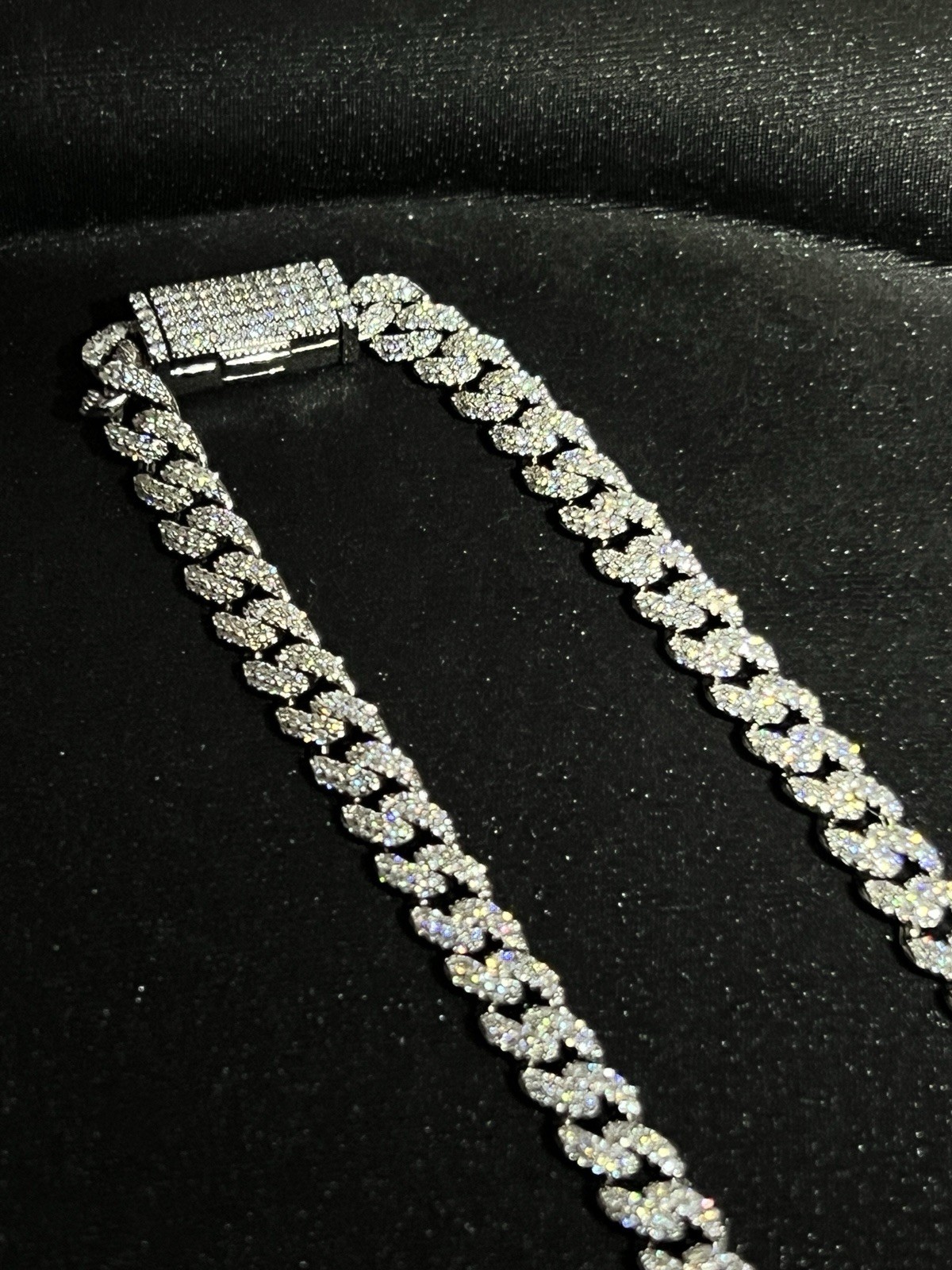 16” Choker Moissanite Diamonds 925 Sterling Silver Necklace Lab Anniversary