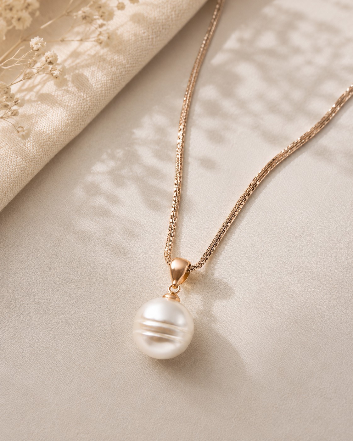 Honora 925 Italy Rose Gold Over Sterling Pearl Pendant Necklace 3 Strand 18″