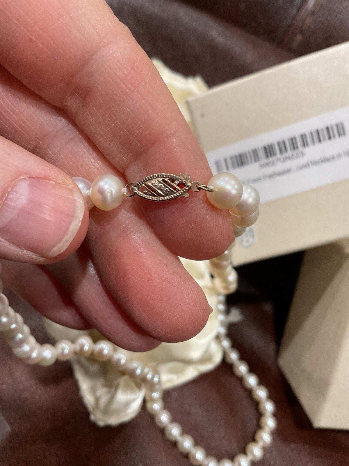 New 10k Solid Gold HONORA Genuine 18″ Strand of 6-7mm Cultured Pearl Necklace