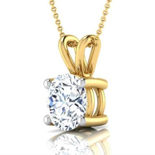 CERTIFICATE OF AUTHENTICITY Diamond Pendant VVS2 D Round Cut 1 Ctw Eye Clean