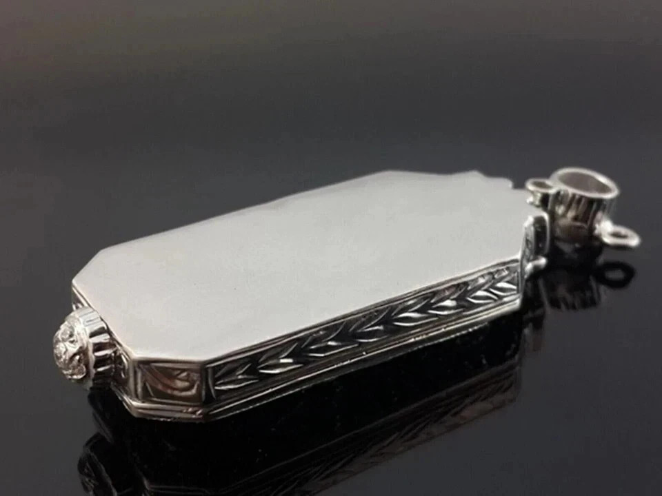 0.60Ct Lab Created Round Marquise Pendant 14k White Gold Finish
