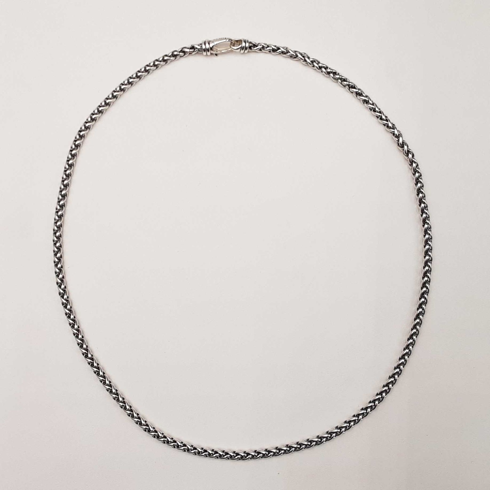 David Yurman Wheat Chain Necklace In Sterling Silver 32.8g 22 Inch Fw0426loxdu