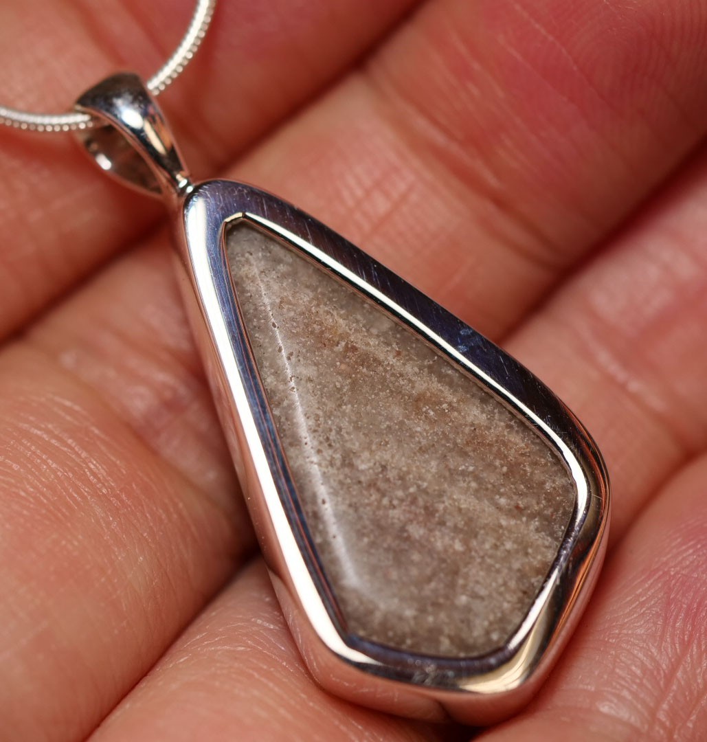 Australian Natural Andamooka Painted Lady Opal Silver 925 Pendant Hallmarked