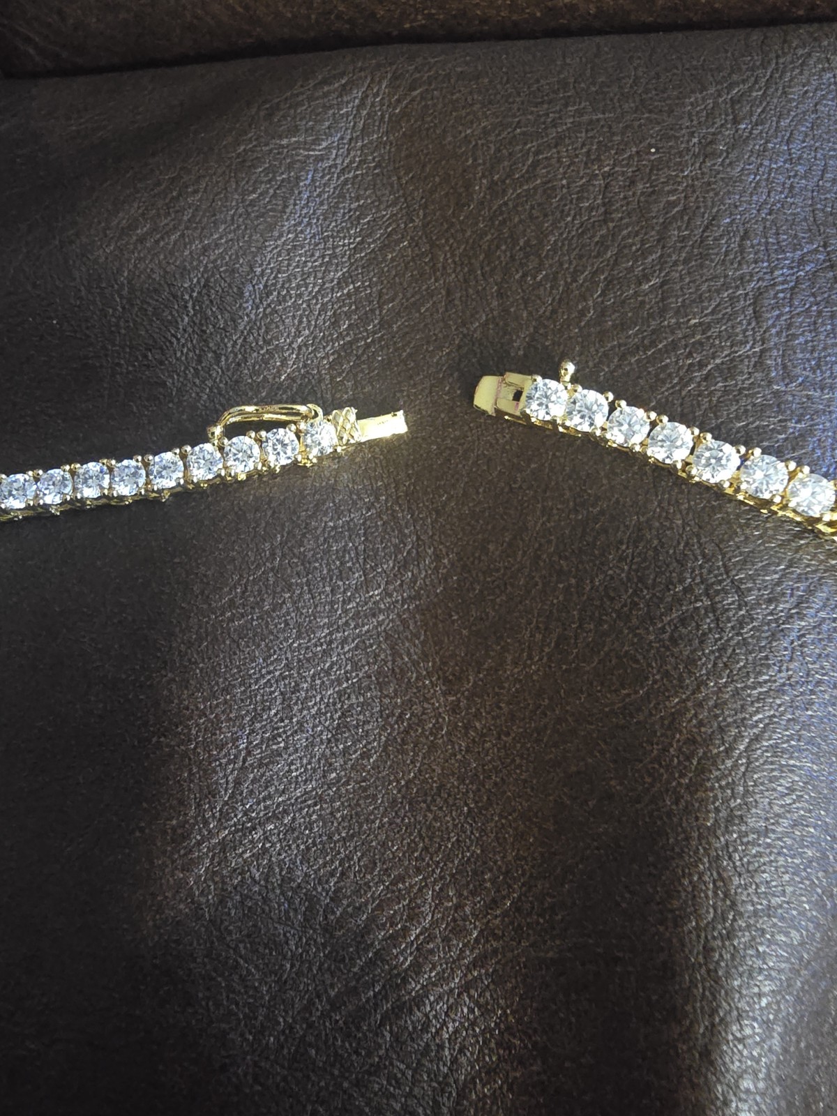 Tennis 22″ Necklace 17.2 CTW Moissanite 18k Yellow Gold Filled