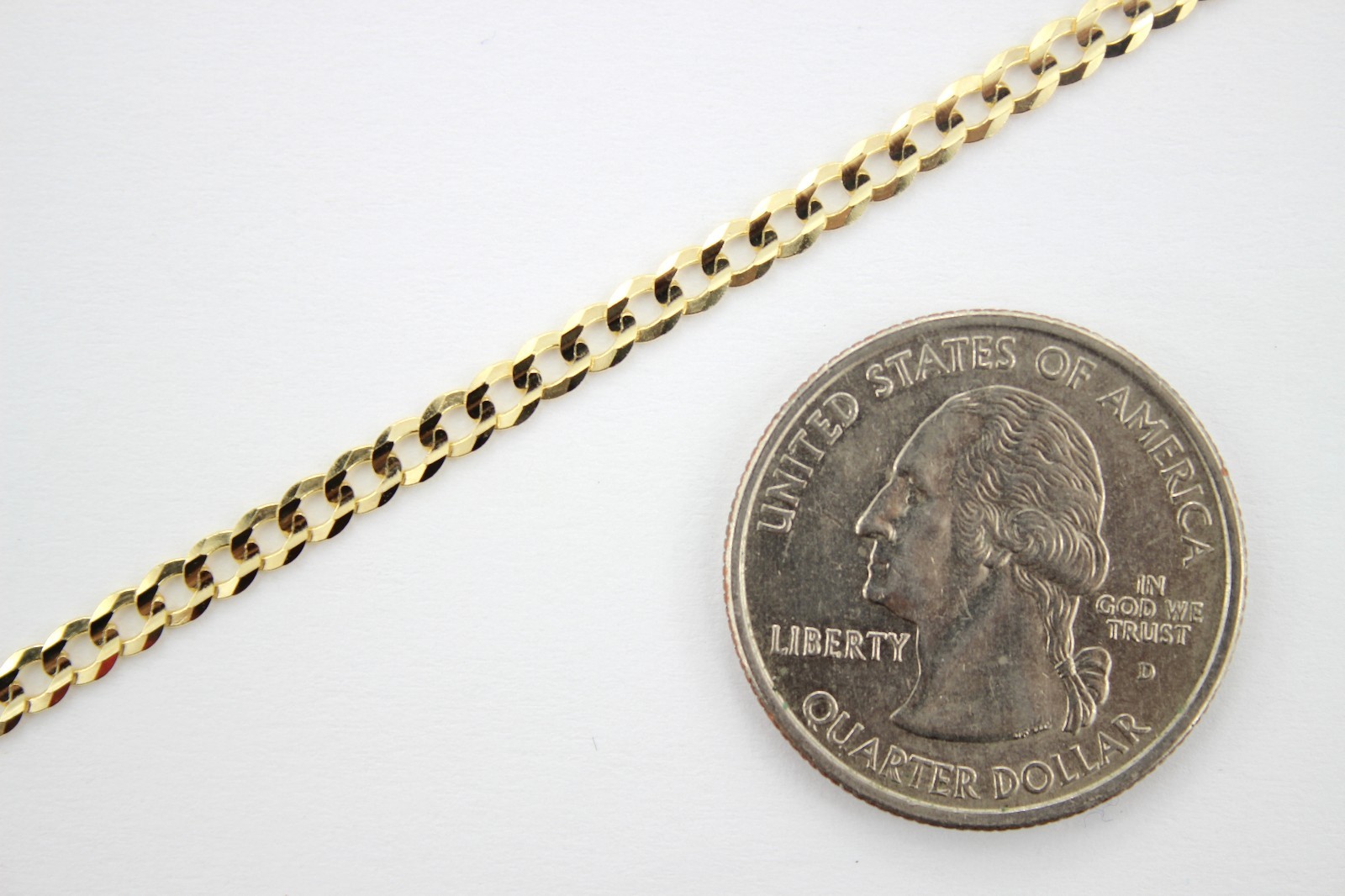 10K Authentic Solid Yellow Gold Cuban Chain For Men Women 3mm/7″~9″&16″~30″