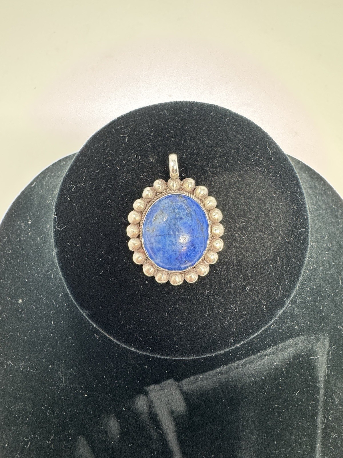 Unbranded Sterling Silver 925 Blue Oval Southwest Style Pendant