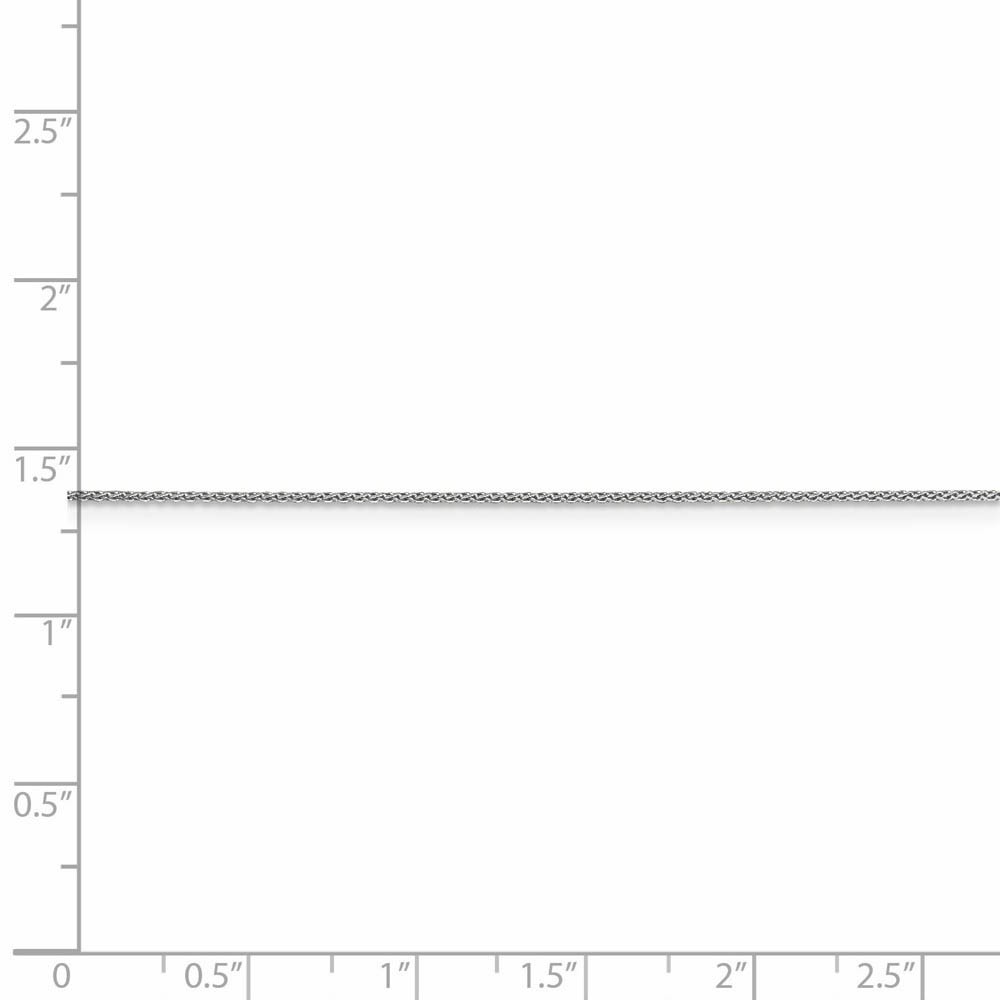 0.65mm 14k White Gold Diamond Cut Spiga Chain Necklace