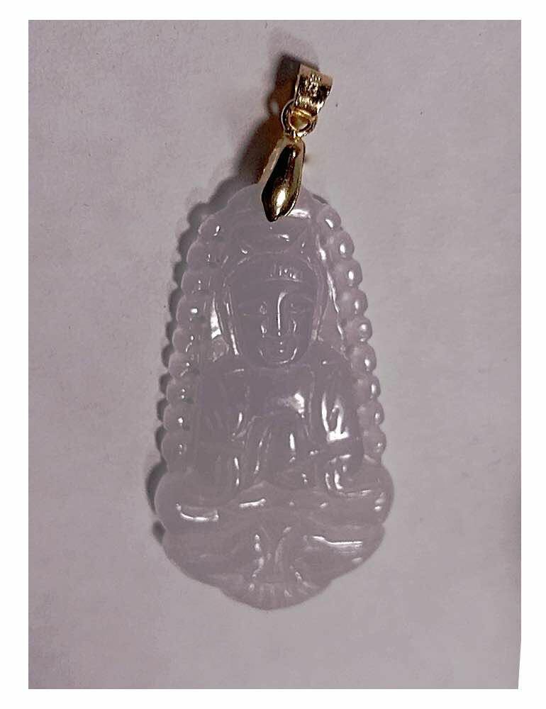 Beautiful Jadeite Jade Quan Yin Pendant – Very Light Violet Jade