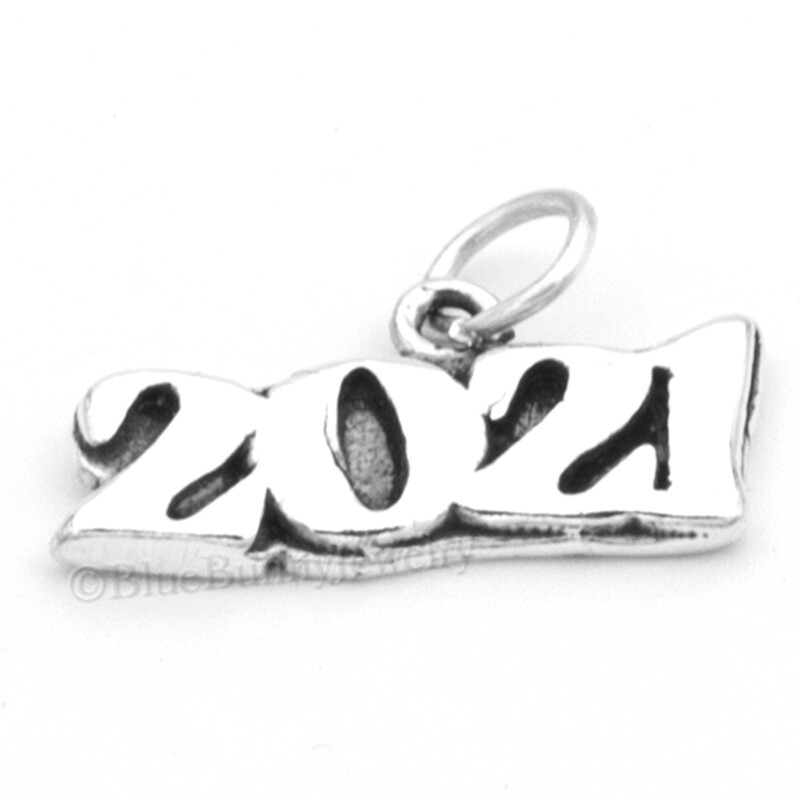 2021 Sterling Silver Charm 925 pendant .925 graduation birthday new year charm