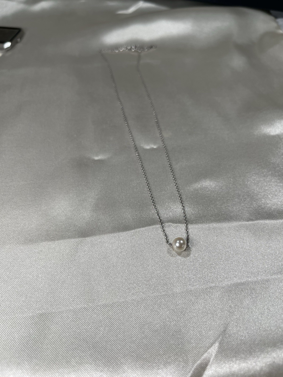 Authentic TASAKI 6mm Akoya Pearl Necklace Silver Chain Japan Minimalist