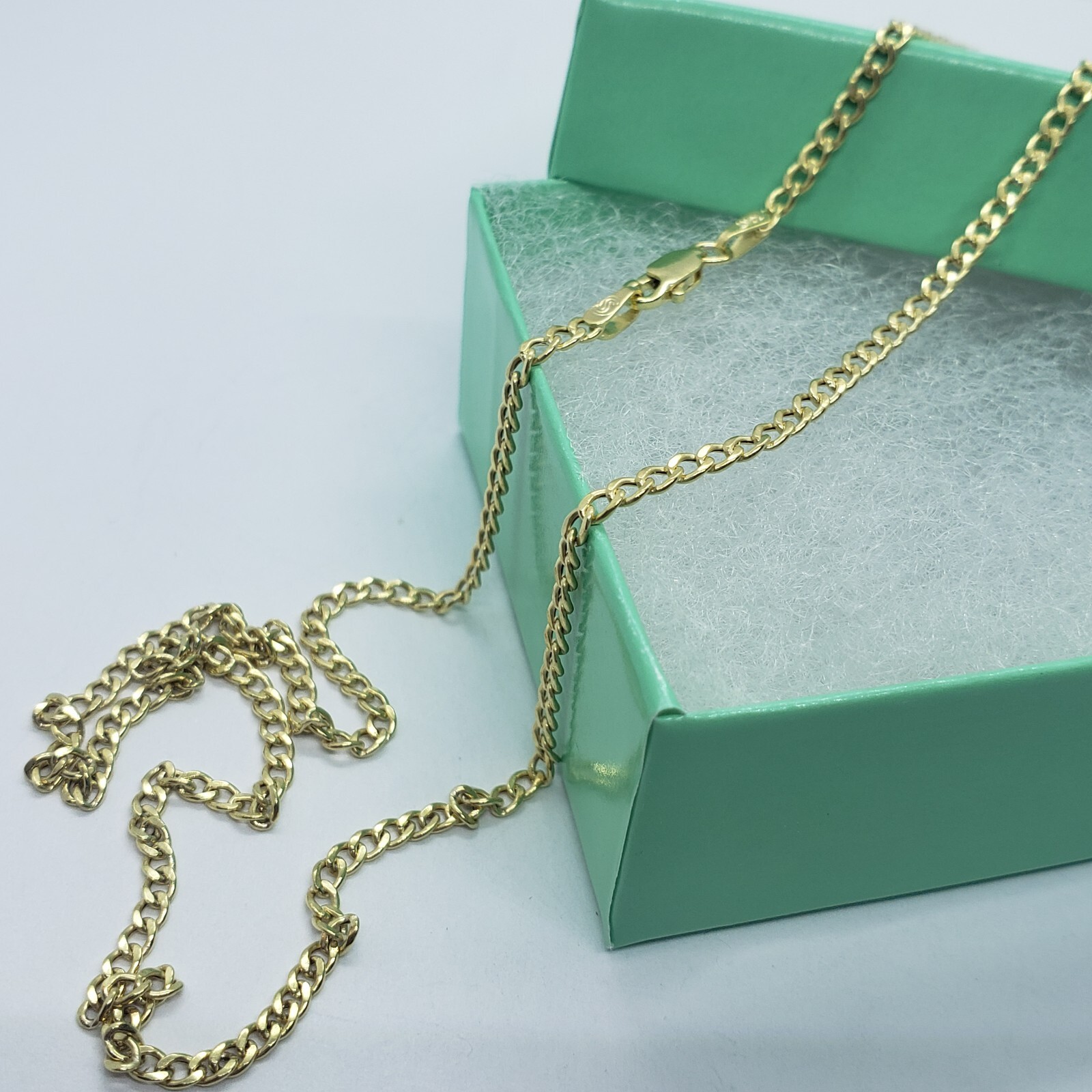 10K Yellow Gold Hollow Cuban Curb Chain Link Necklace Bracelet 2~7mm All Sizes