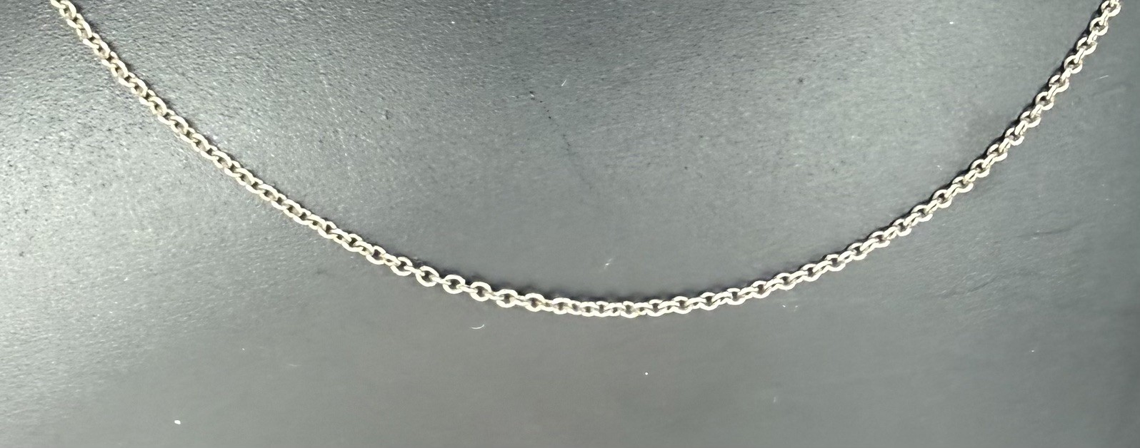 Authentic VTG Tiffany & Co 925 Sterling Silver Cable Link 1g Chain Necklace 16″