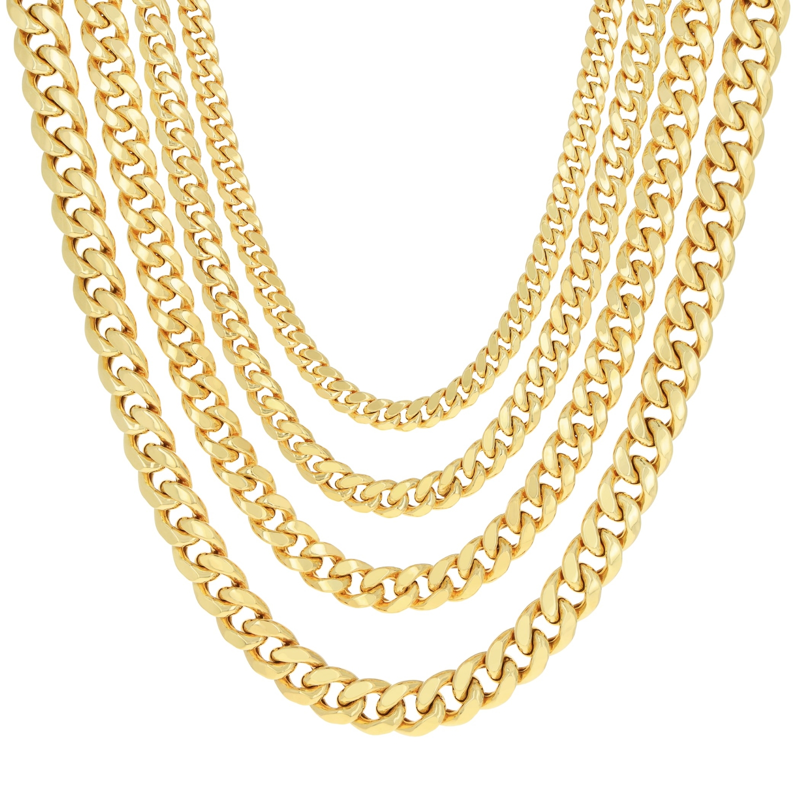 10K Yellow Gold 3mm- 13mm Miami Cuban Link Chain Necklace Mens Womens 16″- 30″