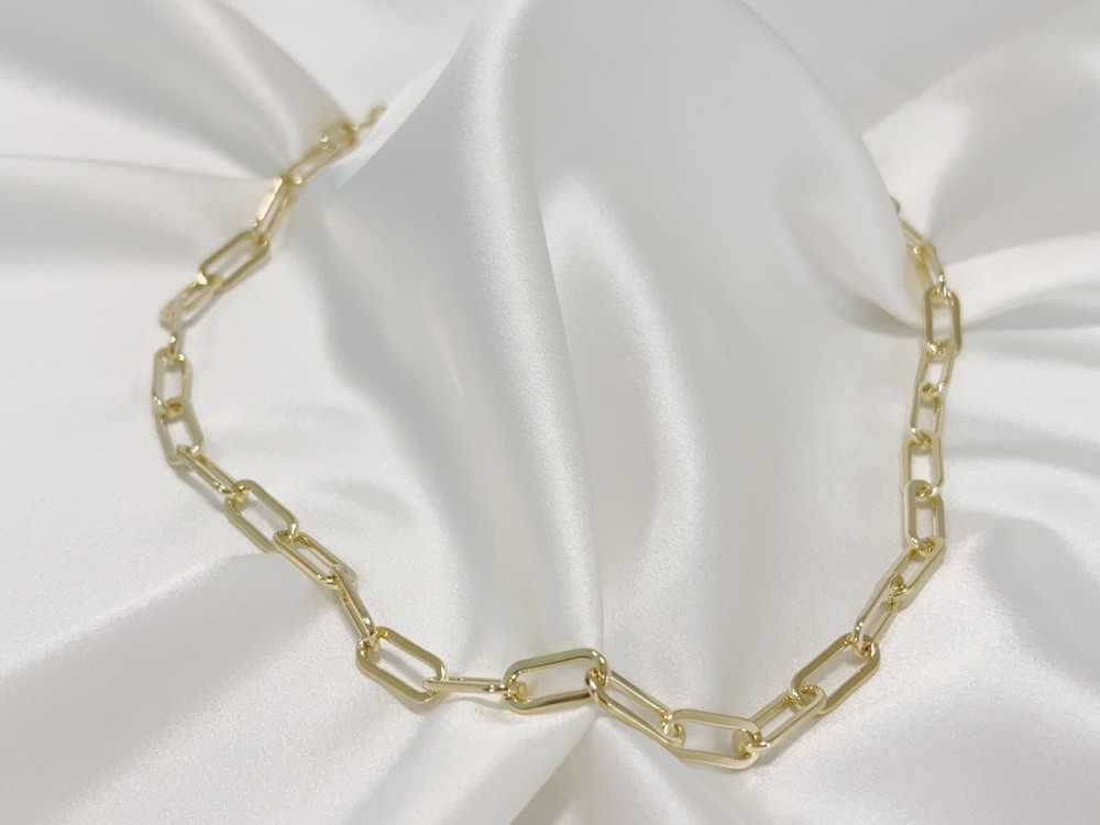 Real Genuine 10K Solid Yellow Gold Paperclip Chain Necklace 26″ 8mm Link