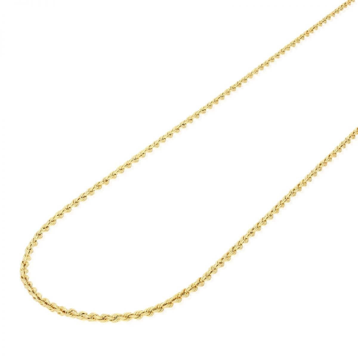 10K Real Gold 1.8mm-9mm Hollow Rope Chain Necklace 16″-30″