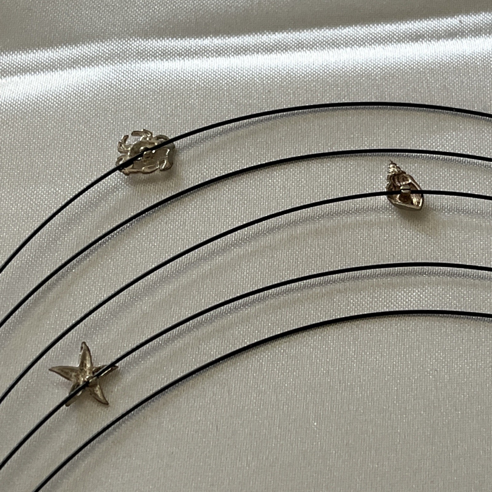 Chatham Jewelers Multi Cord Necklace With SS Seaside Jewelry In Original Packing