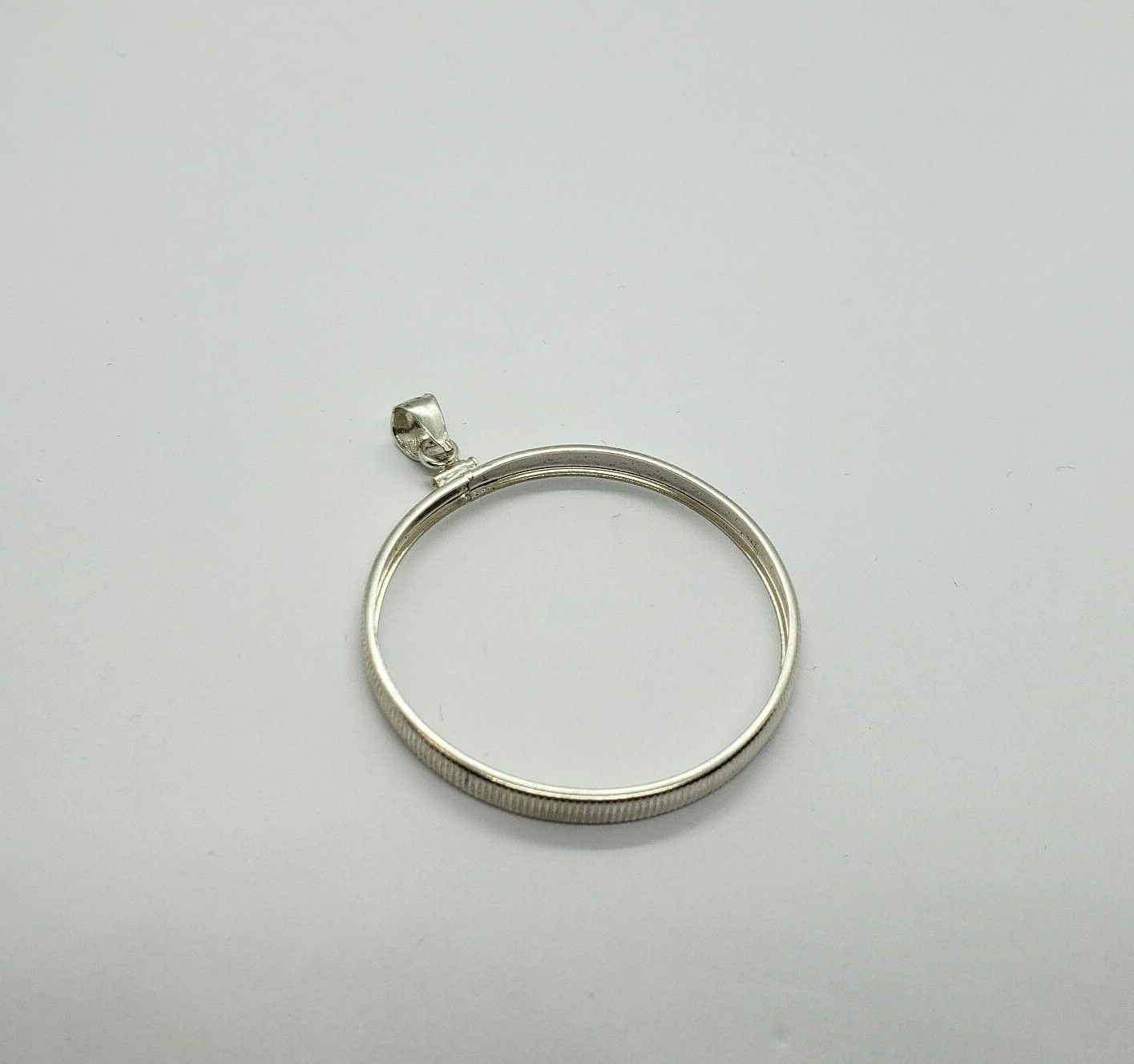 Sterling Silver Silver Eagle Bezel 41 mm Coin Screw Top Edge No Coin Included