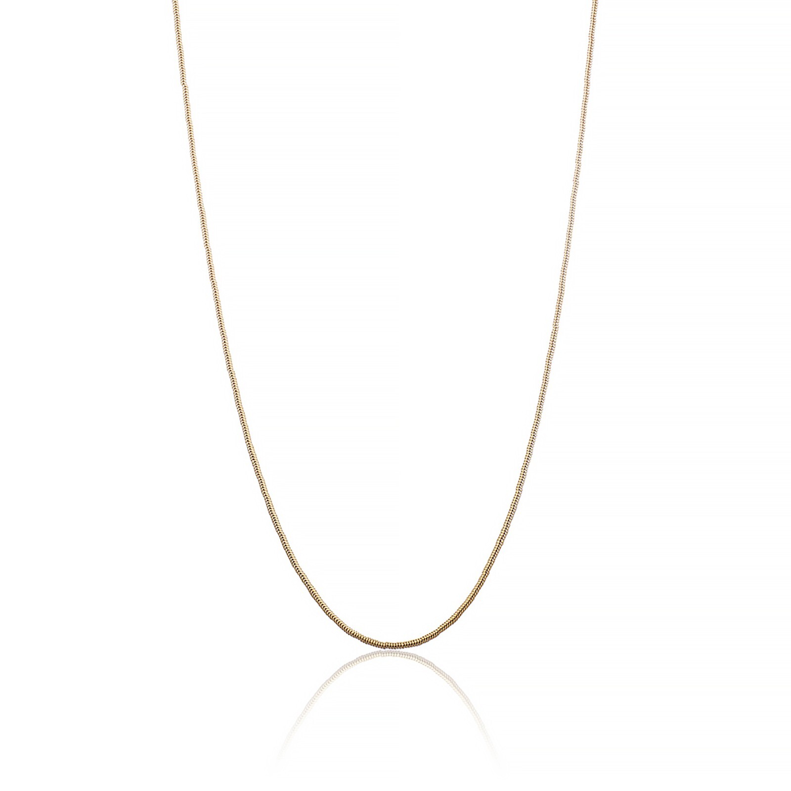 925 Sterling Silver Gold-Plated Snake Chain Necklace All Sizes – Made In Italy
