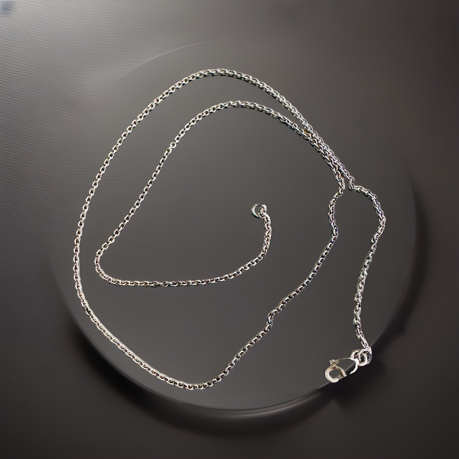 Vintage Unbranded 925 Sterling Silver Chain for Necklace 16.50 Inch Long ‘Slim’