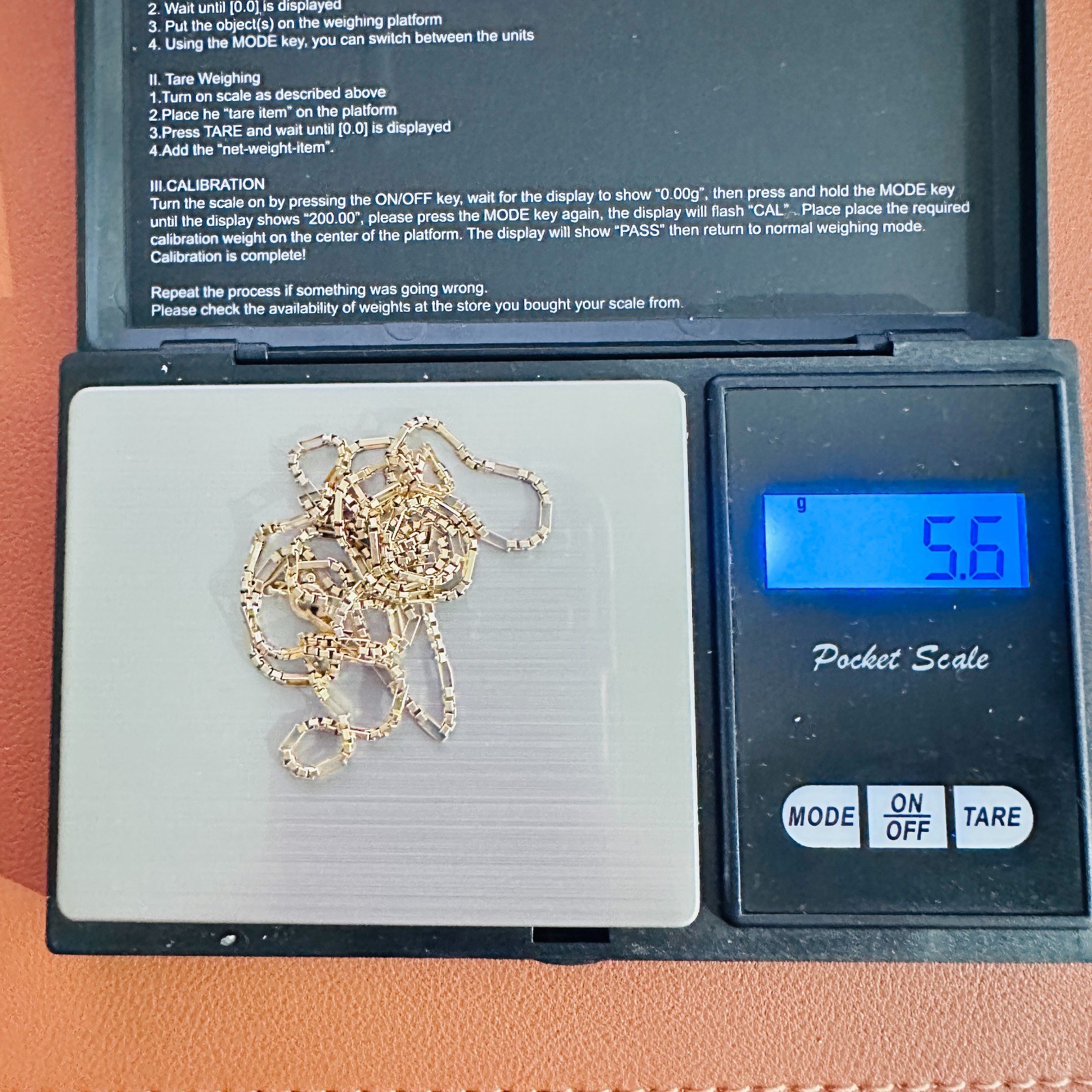 Solid 14K Yellow Gold Figaro Box Link Hybrid Chain Necklace 1.4mm, 24 1/2″, 5.6g