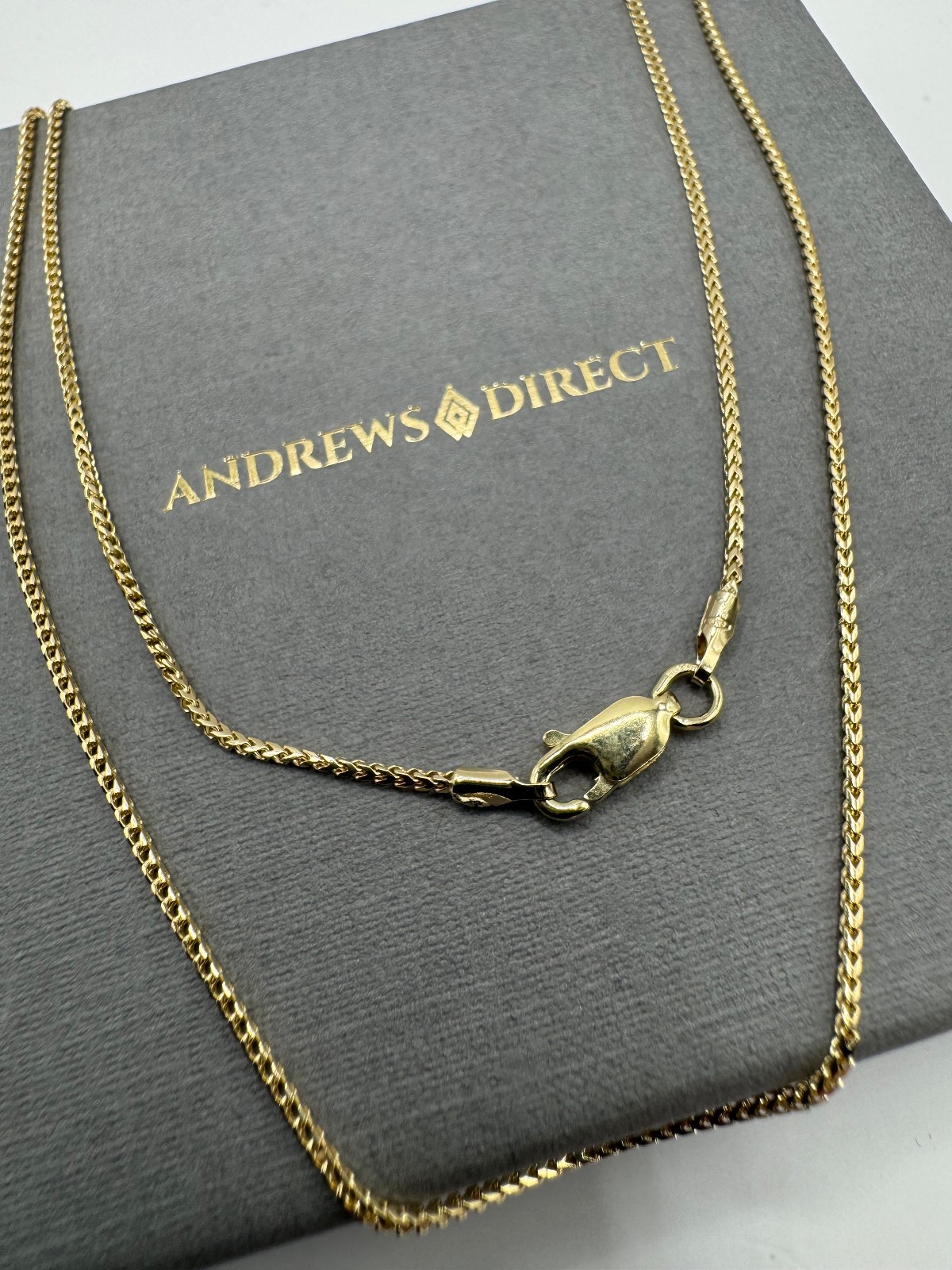 9ct Yellow Gold Solid Franco 1mm 28″ / 70cm Neck Chain (GFR35)