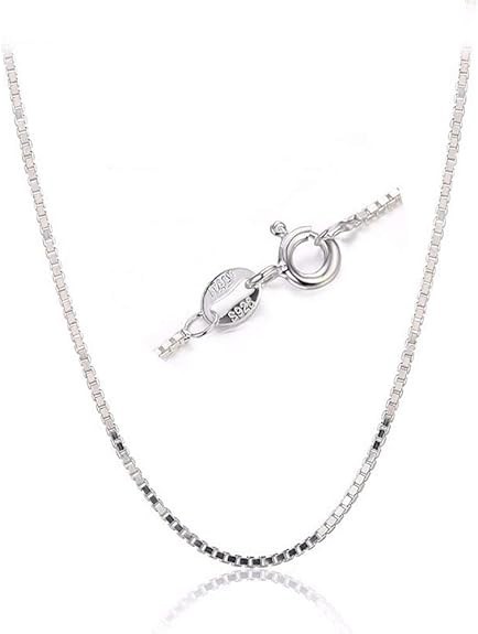 925 Sterling Silver Designer Chain 0.8MM Delicate Italian Box Chain – Super Thin