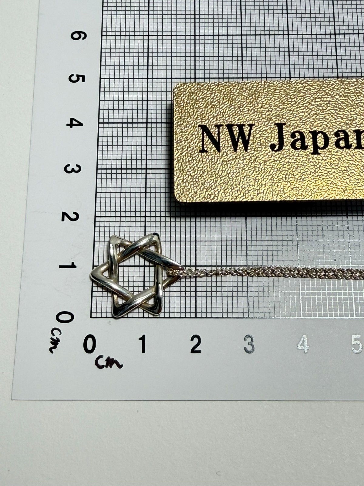 TIFFANY & Co. Star of David Sterling Silver Necklace Pendant very good F/S
