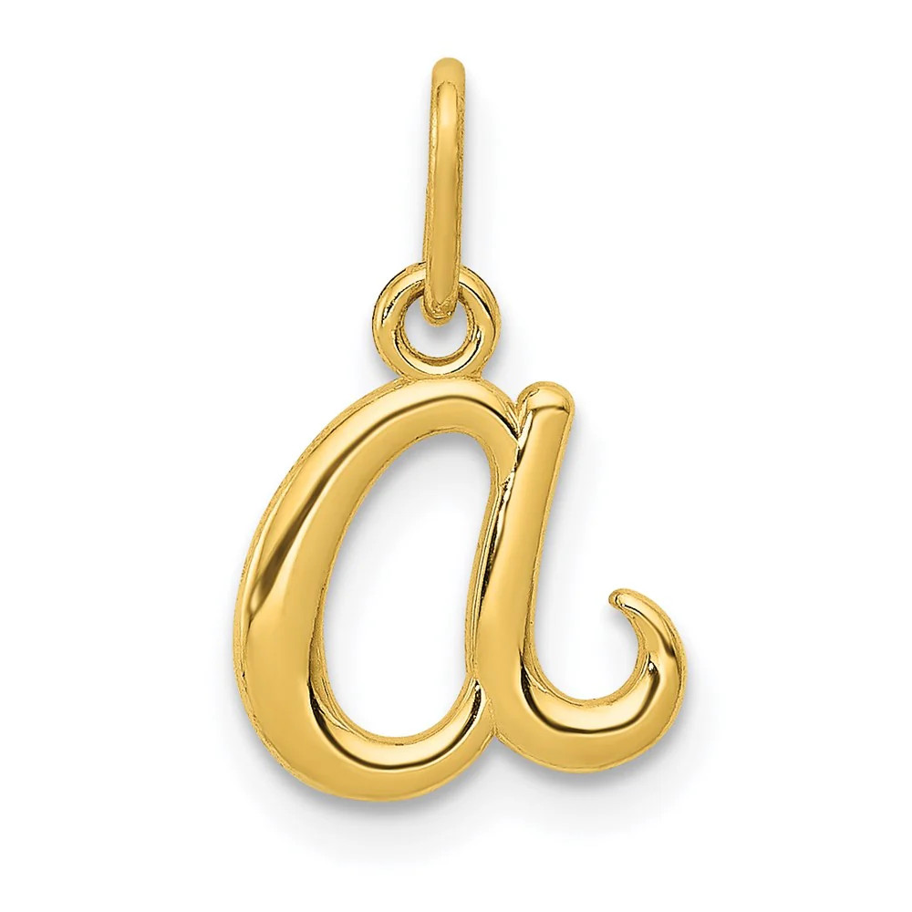 10K / 14K Yellow Gold Letter A Initial Charm