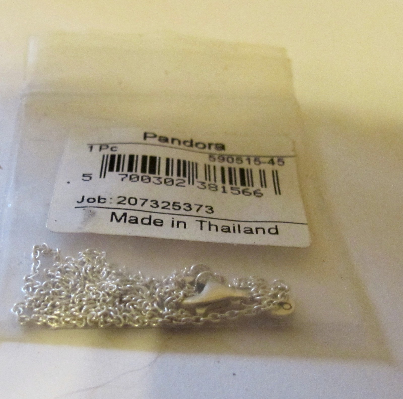 Pandora ALE 925 Sterling Silver Classic Cable Chain Necklace 17 1/2″ Long