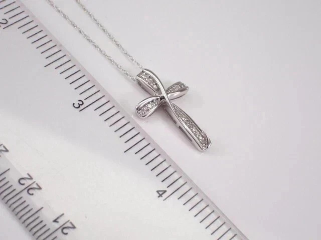 2Ct Round Cut Lab-Created Diamond Women’s Cross Pendant 14K White Gold Plated