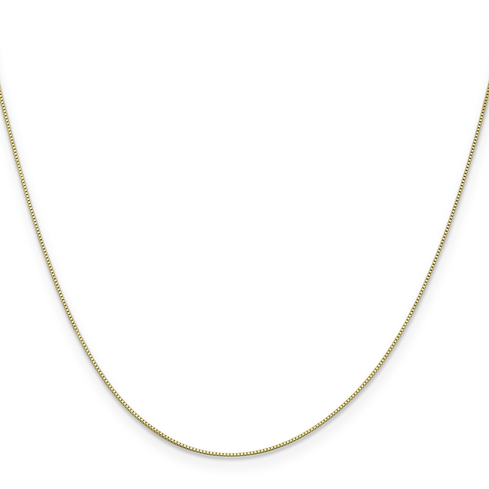 10K Gold .5mm Box Chain Necklace Jewelry 14″