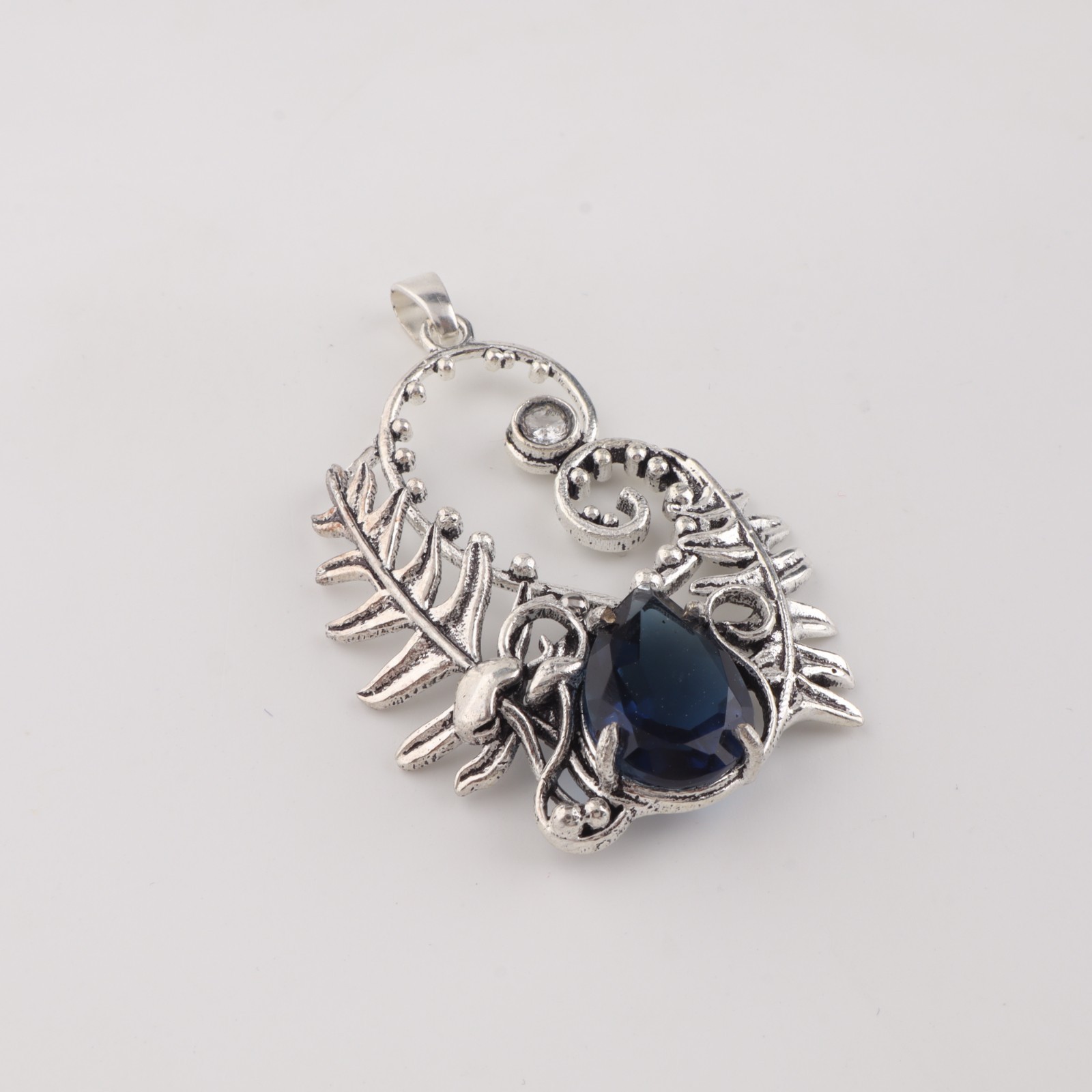 London Blue Topaz Gemstone 925 Sterling Silver Jewelry Pendant1.8″ Birthday Gift