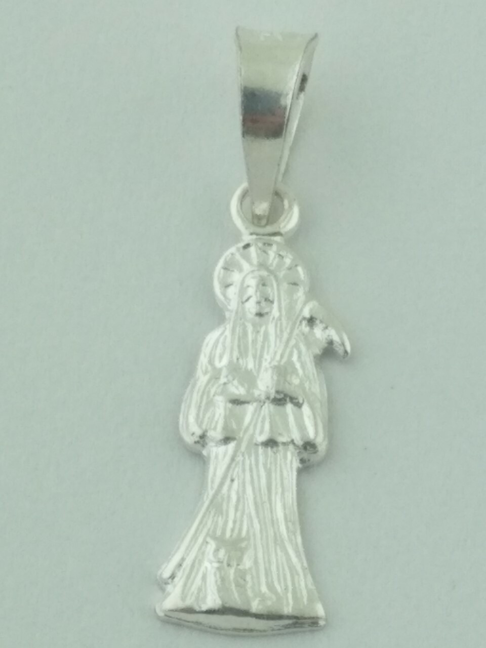 Grim Reaper Sterling Silver 925 Small dije de la Santa muerte, pendant Charm