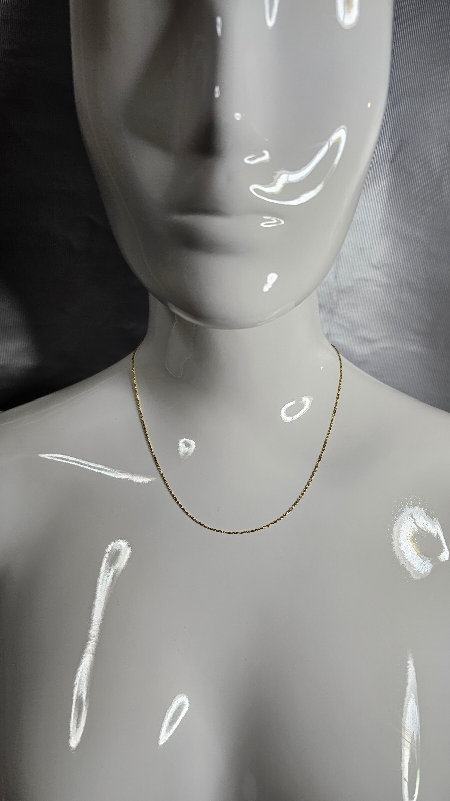 14K Yellow Gold 18″ Link Necklace 1.22 Grams Estate Clean Nice!