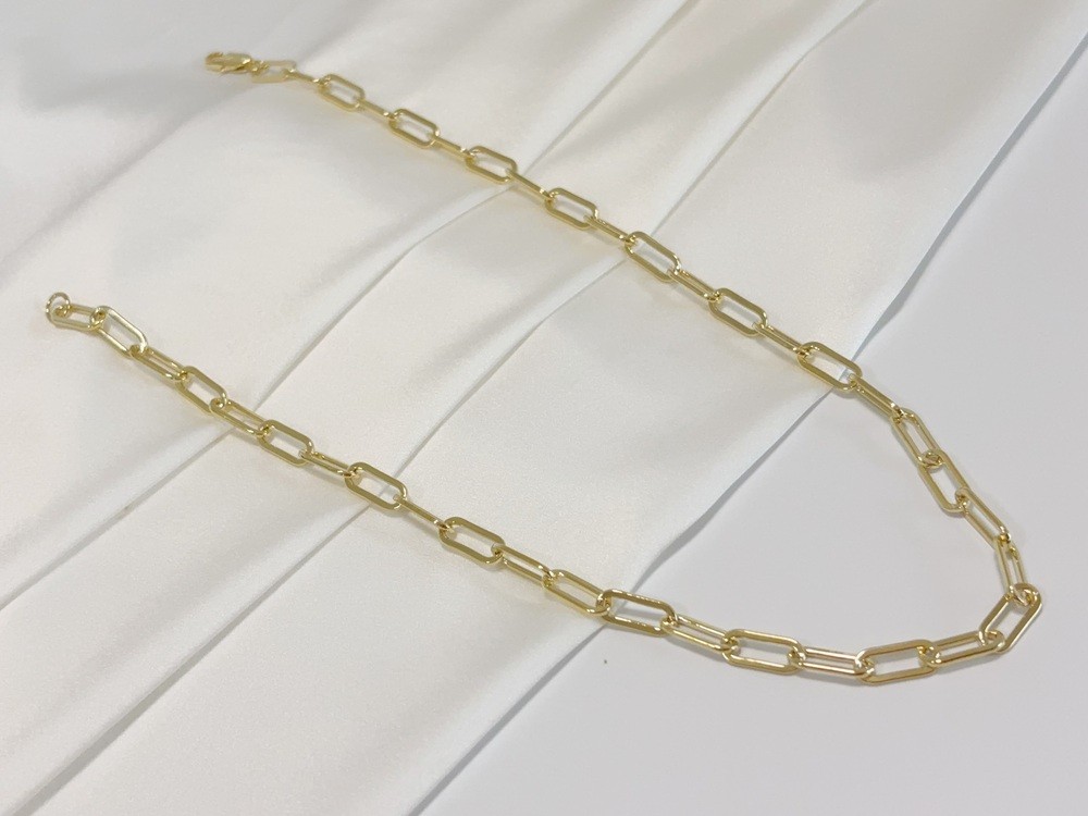 Real Genuine 10K Solid Yellow Gold Paperclip Chain Necklace 26″ 8mm Link