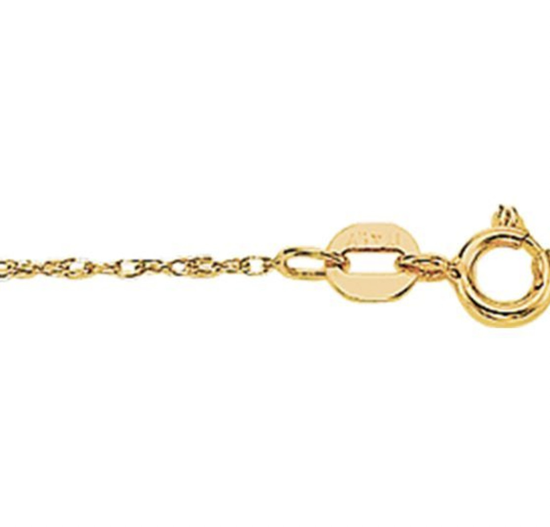 10k Gold 0.80mm Machine Rope Chain