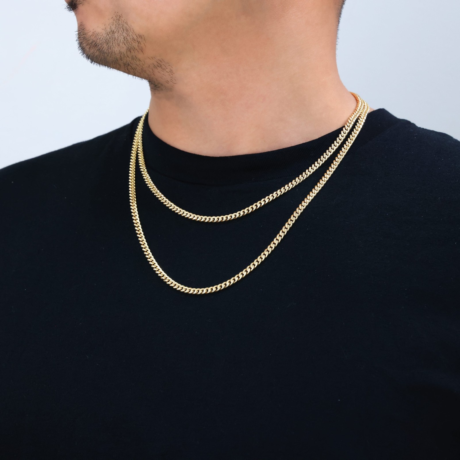 10K Yellow Gold 4.5mm Miami Cuban Link Chain Italian Necklace Womens 16″
