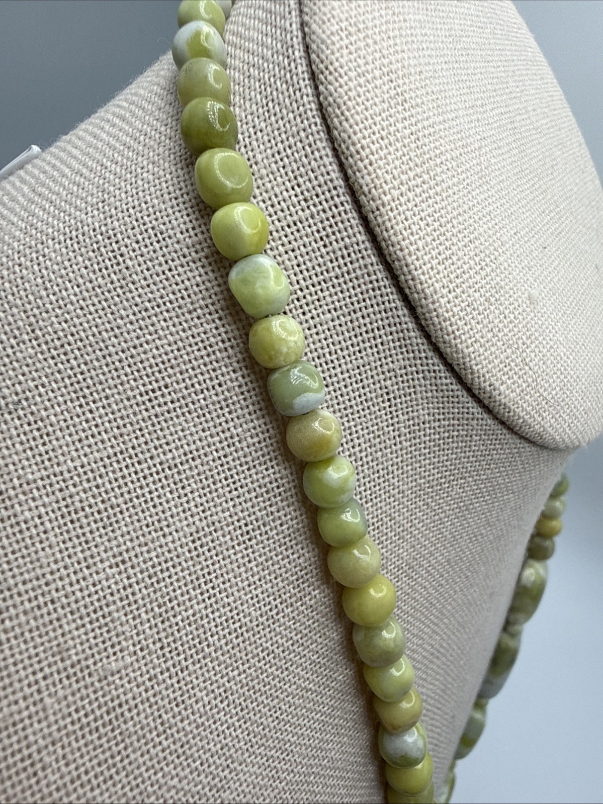 Jay King Natural South African Olive Calcite Sterling Silver Necklace