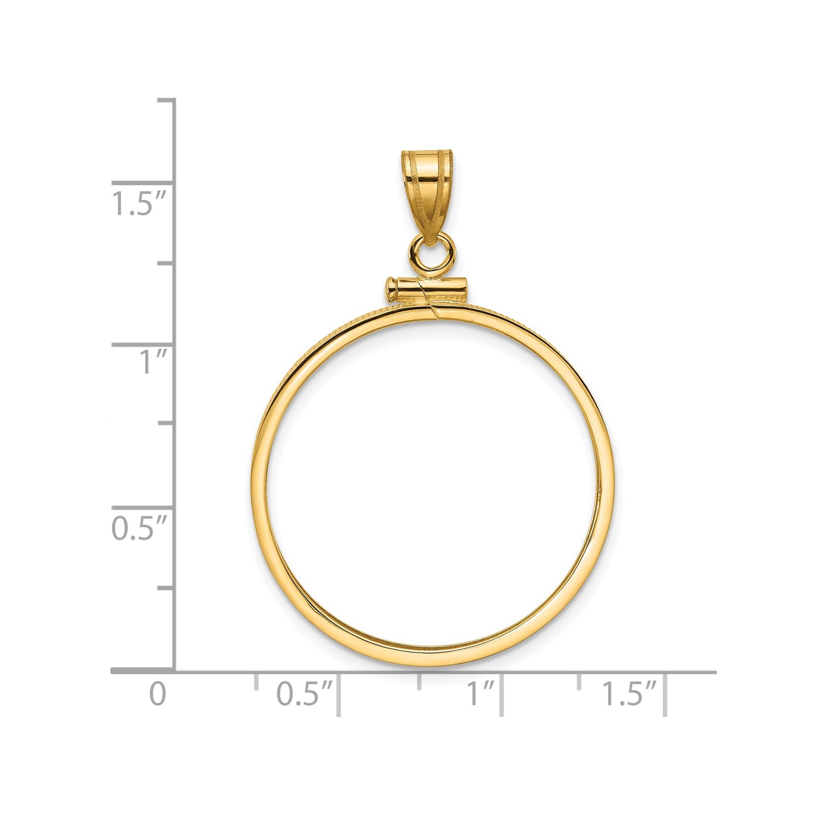 $10 Liberty Head Eagle Coin Bezel 27mm Screw Top 14k Yellow Gold