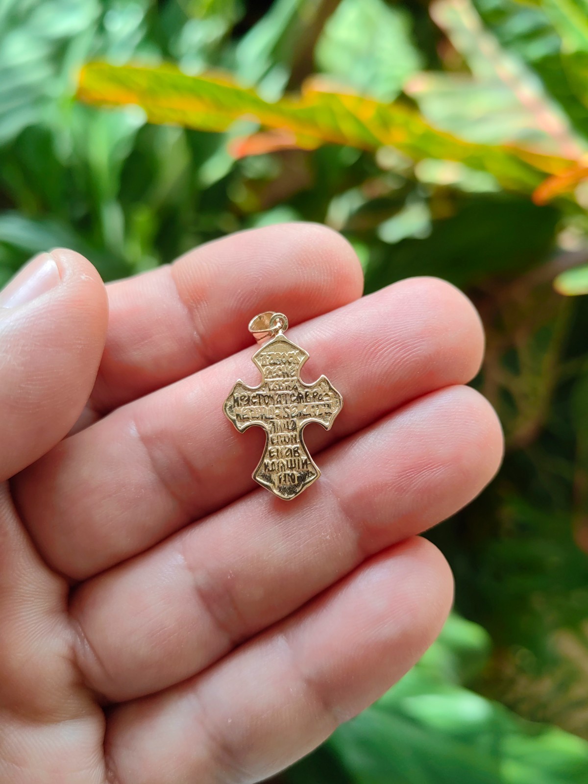 14k solid yellow gold cross pendant, female golden cross, male gold cross,
