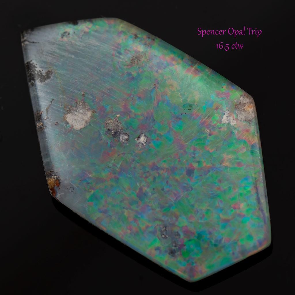 27.5ct Spencer Opal Cab Cabochon Sapphire Blue Triplicate Triplet for Pendant